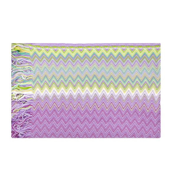Missoni Women's Cotton Zig-Zag Scarf Shawl Sarong Wrap Pink Green - Picture 1 of 3